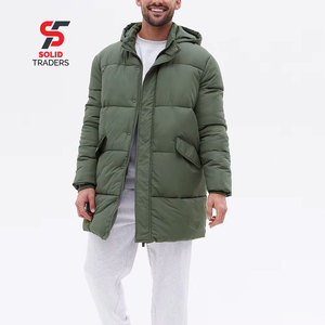 Solid Trader Ultimate Cold Protection Heavy <b>Padding</b> Wind Resistant Outdoor Parka Long Puffer Jacket 70% Down Hooded Eco-Friendly - Product Image 1