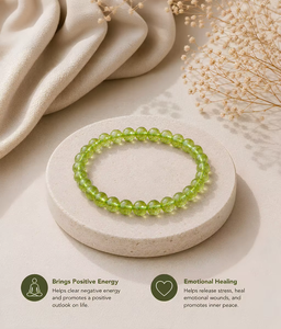 AAA Natural Peridot <b>Beaded</b> <b>Bracelet</b> 8mm August Birthstone Green Gemstone Stretch <b>Bracelet</b> for Women Men - Product Image 6