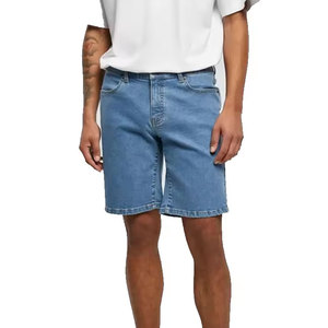 Wholesale Men's Denim <b>Shorts</b> Mid Waist Button Fly Eco-Friendly Windproof 100% Cotton Casual Pockets Custom Logo High Quality - Product Image 4