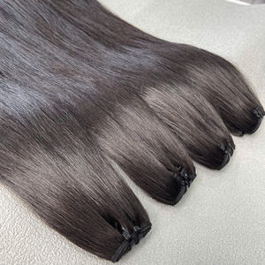 MEJOR VENTA Extensiones de cabello de trama recta natural cruda de color terminado 100% Virgen sin procesar Precio de fábrica de alta calidad Sedoso - Product Image 1