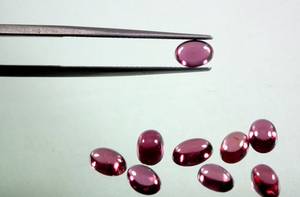 Lot en gros de pierres précieuses naturelles de rhodolite grenat de haute qualité, cabochons ovales, pour la fabrication de bijoux (bagues, pendentifs) - Product Image 6