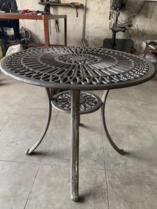 Traditional Wrought Iron <b>Coffee</b> <b>Table</b> Antique Style Laser Cut Metal Living Room Furniture Handmade for Courtyard Home Decor - Product Image 3