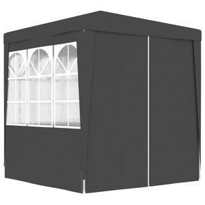 Tenda Professionale Antracite 6.6 X 6.6 per Matrimoni e Feste con Pareti Laterali 0.3 Oz/ft2 - Product Image 1