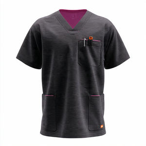 Blouse médicale en coton pour infirmière, uniforme d'hôpital, multi-poches - Product Image 6