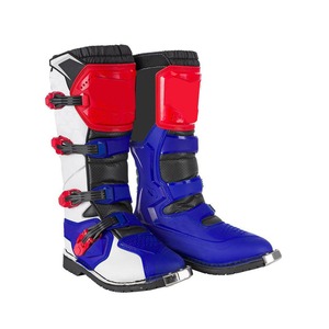 Chaussures de moto à prix d'usine pour hommes et femmes, bottes de moto en cuir, chaussures de course et de tourisme, chaussures de protection avec doublure en polyester - Product Image 3