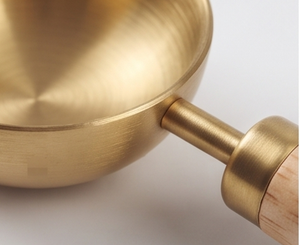 Cuillères doseuses en acier inoxydable poli or de qualité supérieure avec manche en bois, ensemble d'outils de mesure écologiques pour la cuisine - Product Image 2