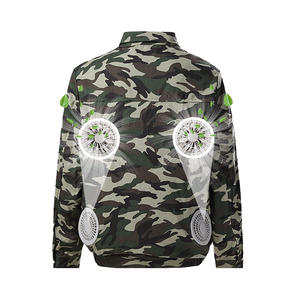 Fan <b>Jacket</b> Inner <b>Cooling</b> Style Camouflage Design Bottomland Pattern Oversized Sportswear Waterproof Polyester Puffer Fan <b>Jackets</b> - Product Image 3