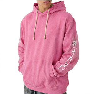 <b>Men</b> Customized Boxy <b>Pullover</b> Hoodies 100% Cotton French Terry Blank Plain <b>Men</b> Screen Print With Drop Shoulder <b>Pullover</b> Hoodies - Product Image 5