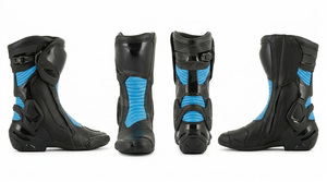 Botas de Motociclismo Duraderas de Caña Alta, Botas de Motocicleta Protectoras Impermeables para Carreras, Calzado Antideslizante de Seguridad, Botas de Turismo Personalizadas - Product Image 4