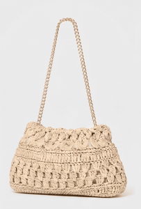 Crochet Raffia Hobo Bag Women's Lightweight Shoulder Handbag Eco Friendly Zipper Closure Casual <b>Mini</b> Fashion Bag - Product Image 6