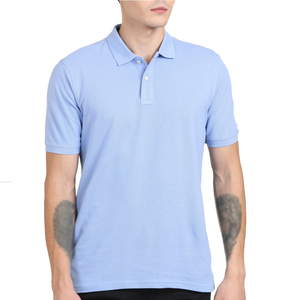 Polo de golf simple pour homme, couleur unie, haut basique, logo personnalisé, design uni, polos pour le golf ou les voyages décontractés et les aventures. - Product Image 1