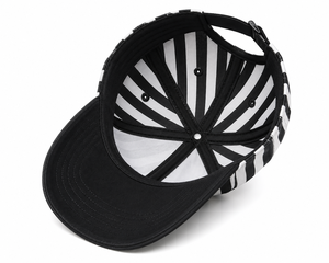 Gorra de Árbitro Personalizada Unisex con Rayas Blancas y Negras, Visera Curva, Seis Paneles, Gorra Deportiva para Oficiales, Gorra de Béisbol con Logotipo Personalizado, Gorro para el Día del Partido - Product Image 4