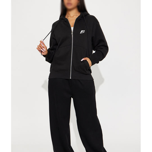 Conjunto Deportivo Térmico de Alta Calidad, Sudadera con Capucha y Cremallera Completa y Pantalón Ancho - Product Image 1