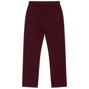 Pantalon de jogging en maille bordeaux décontracté, taille élastique, vêtement de détente, pantalon en maille douce, coupe décontractée pour hommes et femmes - Product Image 2