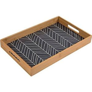 Bandeja de Servir de Madera Resistente con Base de Esmalte Impreso, Rectangular, Multiusos, para Cocina, Venta al por Mayor, Plato Decorativo para Catering - Product Image 1