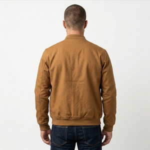 Chaqueta Bomber de Lona a Prueba de Viento para Hombre, Nueva Moda, Cuello Alto, Estilo Urbano, Colección de Invierno, Personalizable - Product Image 2
