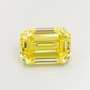 Pierre précieuse de luxe fantaisie jaune intense étincelante, diamant de laboratoire CVD certifié, taille coussin radieuse, pierre gemme lâche - Product Image 1