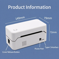 Printer Label Termal TDL401 4-inci USB 203dpi Printer Waybill untuk Label Pengiriman Logistik Barcode