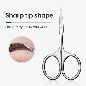 Ciseaux à sourcils de qualité supérieure à prix abordable, outil de coupe à lame droite pour épilation, tendance - Product Image 4