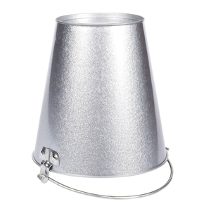 Cubo de metal galvanizado de diseño vintage con asa para decoración de casa de campo, maceta de jardín, contenedor de almacenamiento o recipiente decorativo - Product Image 6