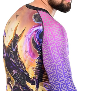 Rashguard de Jiu Jitsu y MMA de Alta Calidad, Transpirable, con Diseños Sublimados, Manga Larga, Antibacteriano, Venta al Por Mayor - Product Image 4
