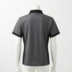 Custom Men's <b>Grey</b> Black <b>Polo</b> <b>Shirt</b> Short Sleeve Sportswear Golf Workwear Uniform OEM ODM Wholesale Manufacturer - Product Image 2