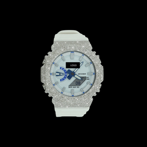 Style Custom Watch Iced Stainless Steel <b>Case</b> Clean Contemporary Finish Custom Watch lab grown diamonds watch - Product Image 2