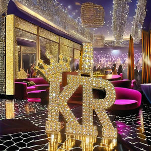 Collar con Colgante de Moda Hip Hop, Plata 925 con Baño de Rodio, Letra Inicial Personalizada, Cierre de Corona, Diamantes Moissanite, Unisex - Product Image 6