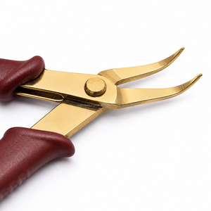 Lot de 3 pinces professionnelles pour la fabrication de bijoux permanents : pince à bec de canard, pince à bec courbé, pince coupante droite – Outil de réparation de bijoux – Fournisseur en gros - Product Image 4