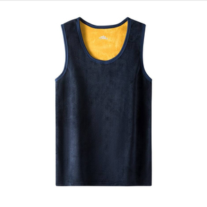 Chaleco de punto grueso y cálido para hombre con camiseta sin mangas en el interior, ideal para deportes y fitness en otoño e invierno. - Product Image 2