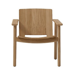 Modern Teak Wood <b>Outdoor</b> <b>Lounge</b> <b>Chair</b> with Curved Ergonomic Backrest - Product Image 3
