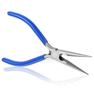 6 Inch Stainless Steel <b>Long</b> <b>Nose</b> Needle <b>Nose</b> Pliers Comfort Grip Serrated Jaw Jewelry Making Wire Wrapping Crafts - Product Image 1