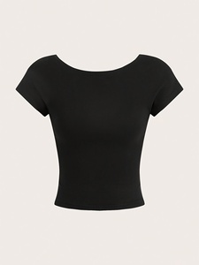 Wholesale Price Women Crop Top T Shirt Hot Selling Low Moq Women Crop Top T Shirt In Low Price - Product Image 1
