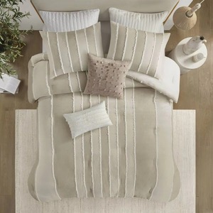 Modern Striped Cotton <b>Comforter</b> <b>Set</b> 3 Pcs Washable Bedding Home Decor <b>Comforter</b> <b>Sets</b> - Product Image 1