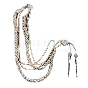 OEM Custom Gold Bullion Wire <b>Braided</b> Nylon Metallic Uniform Aiguillette Shoulder Cords Brass Tips Eco-friendly Handmade Outdoor - Product Image 6