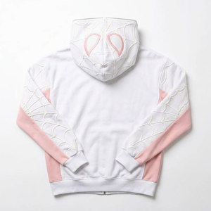Sweat à capuche zippé en polaire Spider Gwen, motif Ghost Spider, streetwear Marvel, unisexe, veste d'hiver pour cosplay, cadeau pour fans - Product Image 2