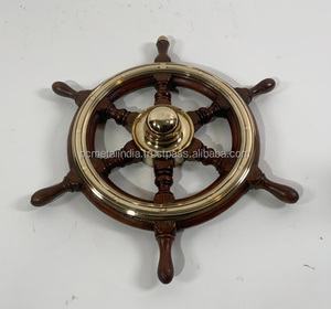 Vintage brass <b>ship</b> <b>wheel</b> Antique style <b>ship</b> <b>wheel</b> Decorative <b>ship</b> <b>wheel</b> Nautical wall decor - Product Image 4