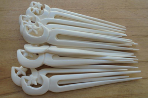Épingle à cheveux moderne sculptée à la main en os écologique, outil de coiffure traditionnel, objet d'art de collection pour femmes, jeunes filles et mariées - Product Image 6