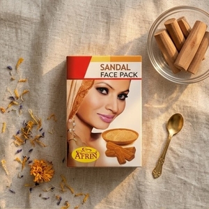 Afrin Natural Sandal Powdered Facemask for Rose Water Herbal Skin Care for Glowing Radiant Skin Remove Dark Spots <b>Wrinkles</b> All - Product Image 1