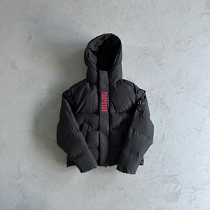 Chaqueta Acolchada con Capucha Más Vendida, Bordado con Fuente Gótica, Degradado, Abrigo de Invierno, Chaquetas Acolchadas con Diseño Personalizado - Product Image 3