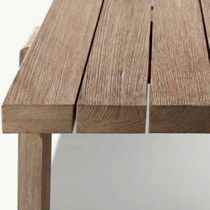 Table rectangulaire pour salle à manger extérieure au design moderne, en bois durable et anti-pourriture - Product Image 4