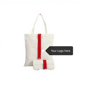 Sac fourre-tout rond en toile avec motif lettres, poignée Flexiloop et fermeture éclair - Product Image 2