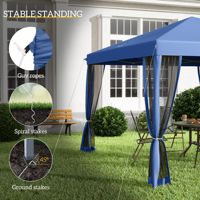 Tonnelle instantanée 3m x 3m avec moustiquaire et sac de transport, hauteur réglable, abri extérieur