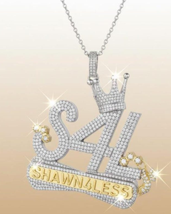 Pendentif Lettre de Luxe Hip Hop, Bijou Moissanite Ronde VVS Personnalisée, Pendentif Lettre Initiale Nom Sertie de Diamants pour Cadeaux - Product Image 1