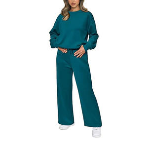 Ensemble de survêtement pour femmes de qualité supérieure, logo personnalisé, prix d'usine OEM ODM, ensemble deux pièces confortable, fournisseur - Product Image 1
