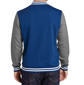Blouson universitaire personnalisé en polaire avec col montant en toile, broderie, imperméable, écologique, séchage rapide, vente en gros pour les universités - Product Image 4