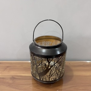 โคมไฟเหล็กดีไซน์งานฝีมือ ลายกวางและต้นไม้ สำหรับตกแต่งบ้าน รุ่น L755 - Product Image 4
