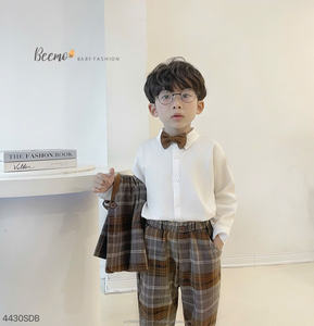 Produit à succès en gros, ensemble pour hommes et garçons, vêtements pour enfants, costumes, ensemble formel pour tout-petits, 3 pièces, gilet chaud d'hiver, pantalon, nœud papillon - Product Image 4