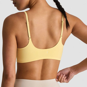 Soutien-gorge de yoga en nylon et élasthanne pour femme, design à bretelles, vente en gros, personnalisable, séchage rapide, vêtements de fitness et de sport, couleur unie, haute élasticité - Product Image 6