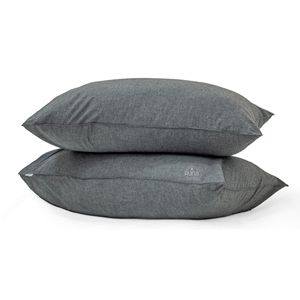 Fabricant de literie OEM ODM, literie en coton naturel doux, ensemble de literie gris pierre pré-lavé, 3 pièces, housse de coussin, drap-housse - Product Image 6